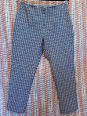 a new day Orange, Black, and White Checkered Women's Capris